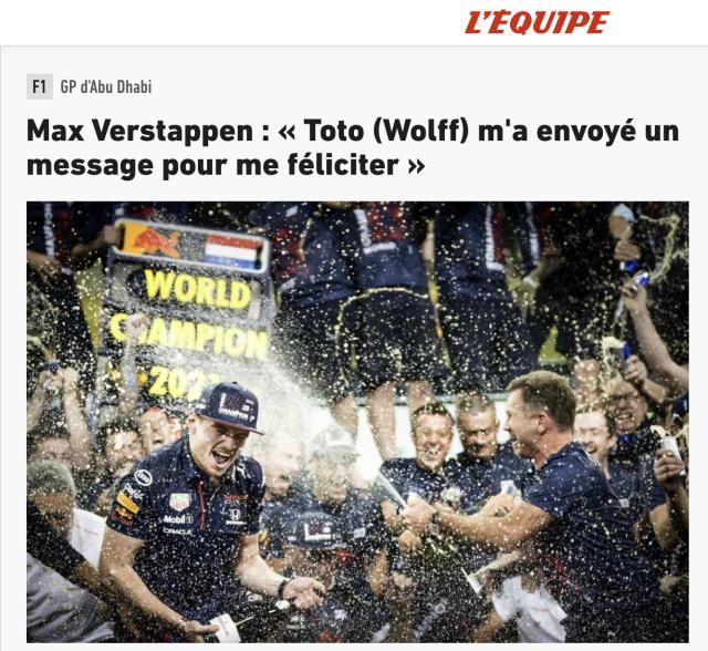 开云权威入口-维斯塔潘称梅奔领队私下写信送祝贺:冠军是应得的